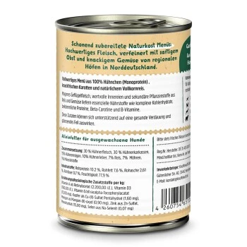 Knuffelwuff Nassfutter Hühnchen Mit Langkornreis & Karotten 6 X 400g 4 Knuffelwuff Nassfutter Hühnchen Mit Langkornreis & Karotten 6 X 400g – Bild 2