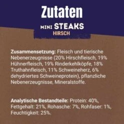Adventuros Mini Steaks Hirsch 7x70g 11 Adventuros Mini Steaks Hirsch 7x70g -Hundebedarf 1f4cb3dec5b97840b039a102f2e0087719fc49d3 bdbcf252639ee764aae40a0c3f8afb0add9f2422