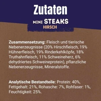 Adventuros Mini Steaks Hirsch 7x70g 6 Adventuros Mini Steaks Hirsch 7x70g – Bild 4