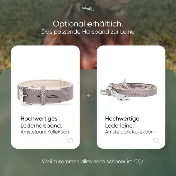 Freudentier Führleine Aus Leder Braun/ Grau 2 Cm 8 Freudentier Führleine Aus Leder Braun/ Grau 2 Cm – Bild 7