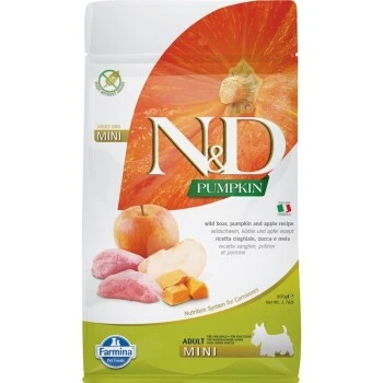 N&D Farmina FARMINA N&D Dog PUMPKIN Adult Mini Wild, Kürbis Und Apfel 800g 3 N&D Farmina FARMINA N&D Dog PUMPKIN Adult Mini Wild, Kürbis Und Apfel 800g