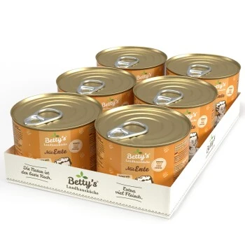 Betty's Landhausküche Mit Ente 6 X 200g Für Hund 4 Betty's Landhausküche Mit Ente 6 X 200g Für Hund – Bild 2