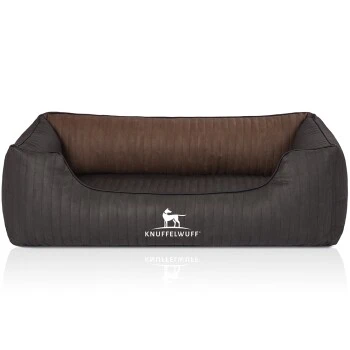 Knuffelwuff Orthopädisches Hundebett Outback Aus Laser-gestepptem Kunstleder Schwarz/ Braun M-L 8 Knuffelwuff Orthopädisches Hundebett Outback Aus Laser-gestepptem Kunstleder Schwarz/ Braun M-L – Bild 6