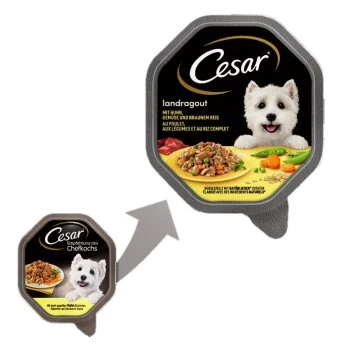 Cesar Landragout 14x150g Huhn-Stückchen, Naturreis Und Gemüse 4 Cesar Landragout 14x150g Huhn-Stückchen, Naturreis Und Gemüse – Bild 2
