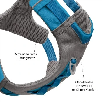 Kurgo Journey Air Hundegeschirr Blau/ Grau L 10 Kurgo Journey Air Hundegeschirr Blau/ Grau L – Bild 8