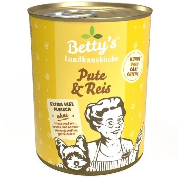 Betty's Landhausküche Pute & Reis 6 X 400g Für Hund 3 Betty's Landhausküche Pute & Reis 6 X 400g Für Hund