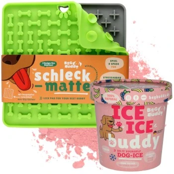BeG Buddy Schleck-Kit, Leckmatte + Eis 3 BeG Buddy Schleck-Kit, Leckmatte + Eis